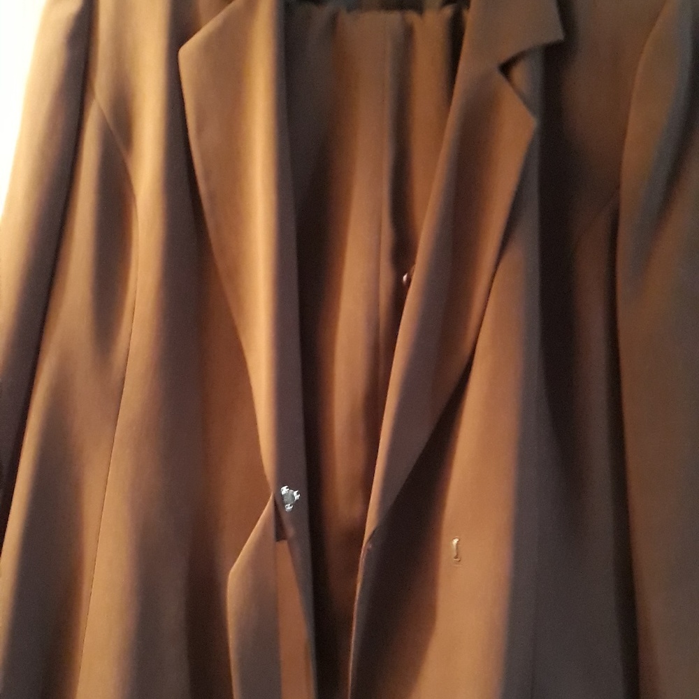 Plus Size 16 Brown Le Suit Blazer and Pant Set